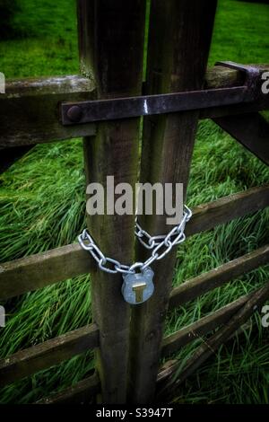 Locked gate Stock Photo