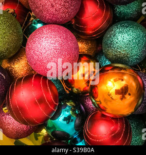 Christmas tree baubles Stock Photo