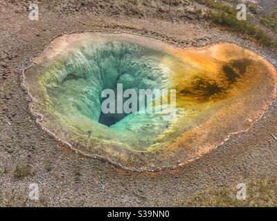 Hot spring in Yellowstone National Park Stock Photo