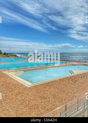 Seapoint municipal swimming pools, Cape Town,South Africa. Stock Photo