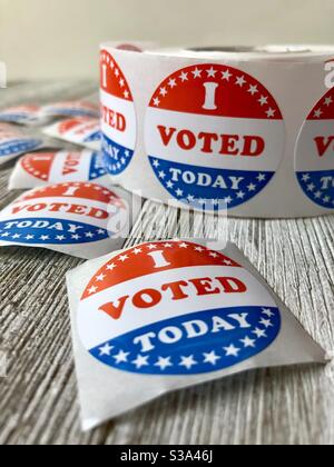I voted stickers Stock Photo