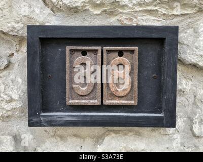 Number 38 Stock Photo