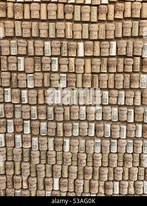 Background of used wine corks Stock Photo