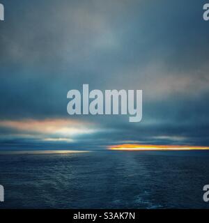 Sunset over North Sea. Stock Photo
