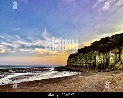 Pett Level Beach at Cliff End Stock Photo