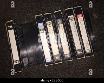 Abandoned VHS tapes Stock Photo