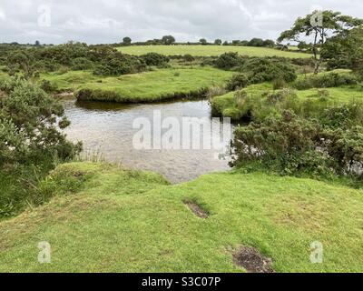 De Lank river near Delphi Bridge Stock Photo