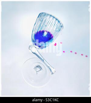 Broken wine glass Stock Photo