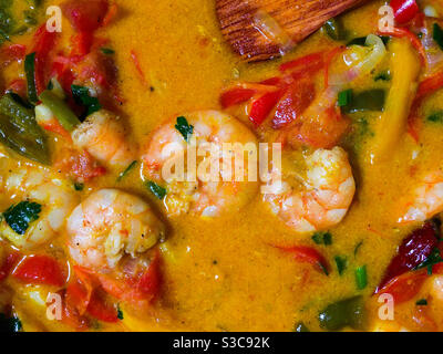 Moqueca, shrimp stew, local food of Brazil Stock Photo