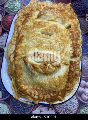 Puff Pasty Plate Pie Stock Photo