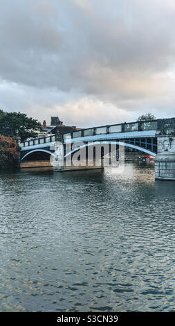 Richmond bridge over river thames Stock Photo