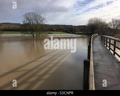Floods at Lacock 21 01 2021 Stock Photo