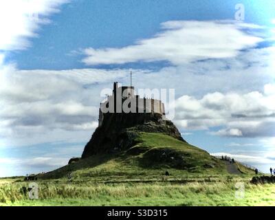 Lindisfarne castle holy island Stock Photo