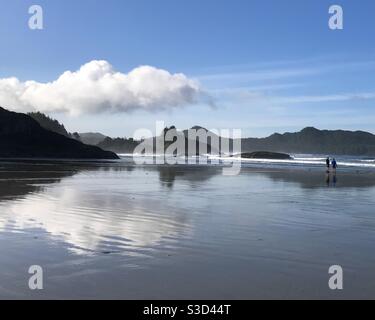 Morning on Chesterman Beach Tofino BC Canada Stock Photo