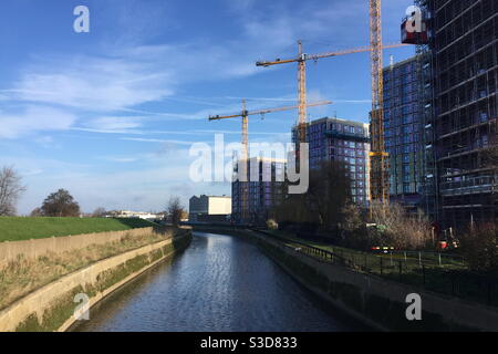 New housing under construction Stock Photo