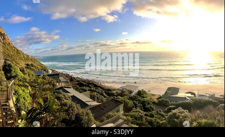 Sundown at Misty Cliffs, Scarborough, Cape Town, South Africa Stock Photo