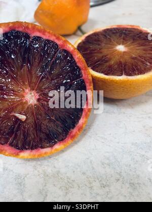 Sicilian blood oranges Stock Photo