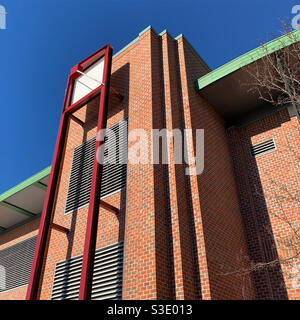 Detail, Mullins Center, University of Massachusetts Amherst, Amherst, Massachusetts, United States Stock Photo