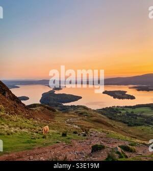 Loch Lomond view from Conic Hill Stock Photo