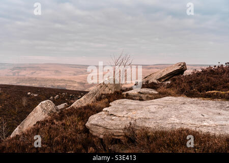 Middle Black Clough in the Peak District Stock Photo