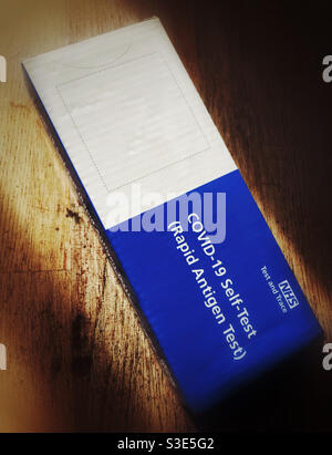 A COVID-19 Self Test (Rapid Antigen Test) kit Stock Photo