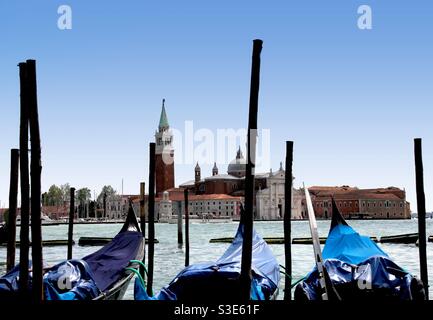 At the lagoon in Venice where the gondolas are parked