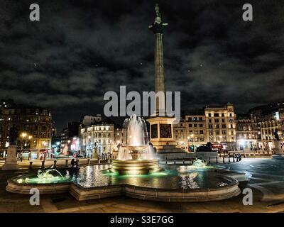 Trafalgar Square on St Patricks Day 2021, London Stock Photo