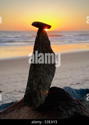 Balancing Rocks Surf Balancing Rocks on a beach in Cairns Queensland Australia Stock Photo ...