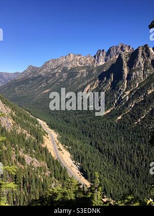 State Route 20 North Cascades Highway Washington Stock Photo