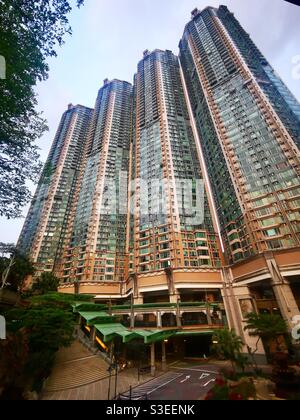The Caribbean coast residential complex in Tung Chung, Hong Kong. Stock Photo