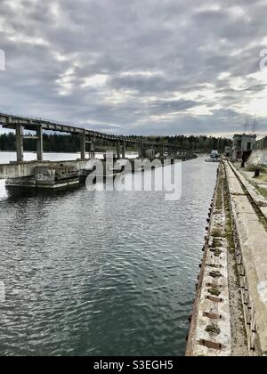 Hara submarine dock Stock Photo