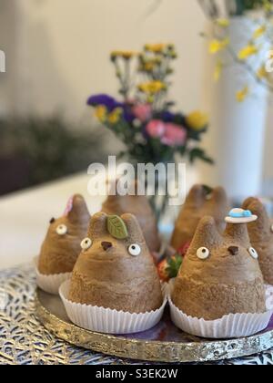 Totoro cupcakes となりのトトロ Stock Photo