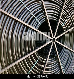 Roll of fiber-optic cable. Stock Photo
