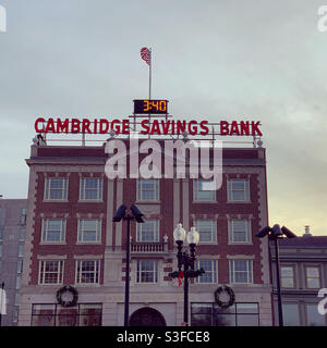 Cambridge Savings Bank, Harvard Square, Cambridge, Massachusetts, United States Stock Photo