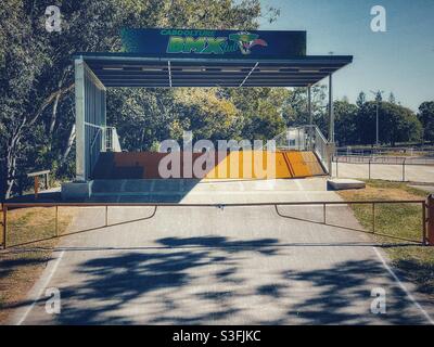 Starting ramp of BMX racing Stock Photo - Alamy