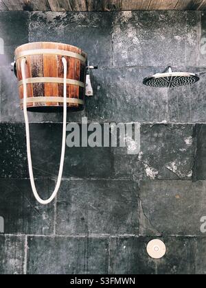 Sauna Shower Bucket Cold Water Stock Photos - Free & Royalty-Free