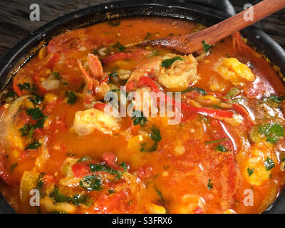 Shrimps stew, moqueca, Brazilian food Stock Photo
