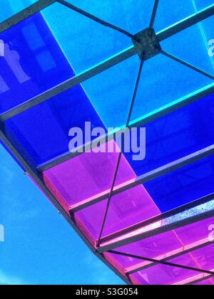 Colored awning Stock Photo