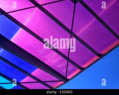 Colored awning Stock Photo