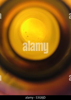 Abstract image of beer in a bottle Stock Photo