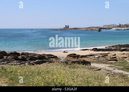 The beach of Quiberon in Brittany on June 2021 Stock Photo