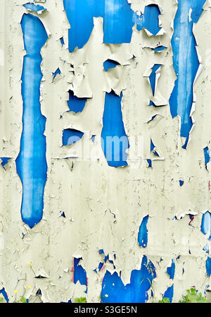 Peeling paint on shipping container Stock Photo