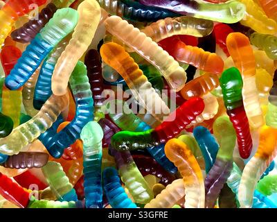 Gummy worms Stock Photo