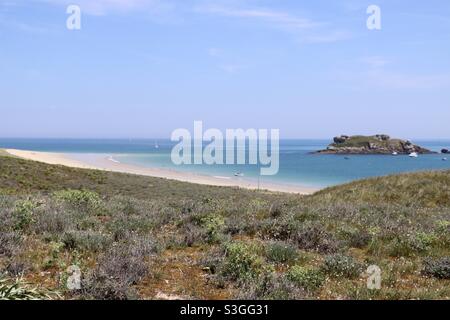 Beautiful island of Houat located in southern Brittany, Morbihan, France Stock Photo