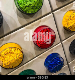 Colourful Lego bricks in pods Stock Photo