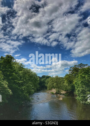 River Wharfe Ilkley West Yorkshire Stock Photo