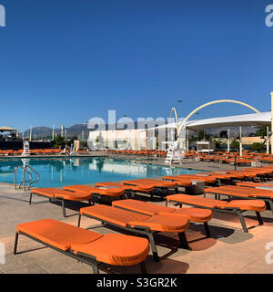 June, 2021, the pool at the Grand Sierra Resort, Reno, Washoe County, Nevada, United States Stock Photo