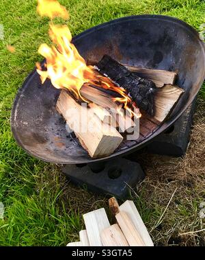 Camping gas fire Stock Photo - Alamy