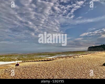 Pett Level Beach at Cliff End Stock Photo