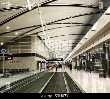 Detroit Metropolitan Wayne County Airport, Romulus, Michigan, United States Stock Photo